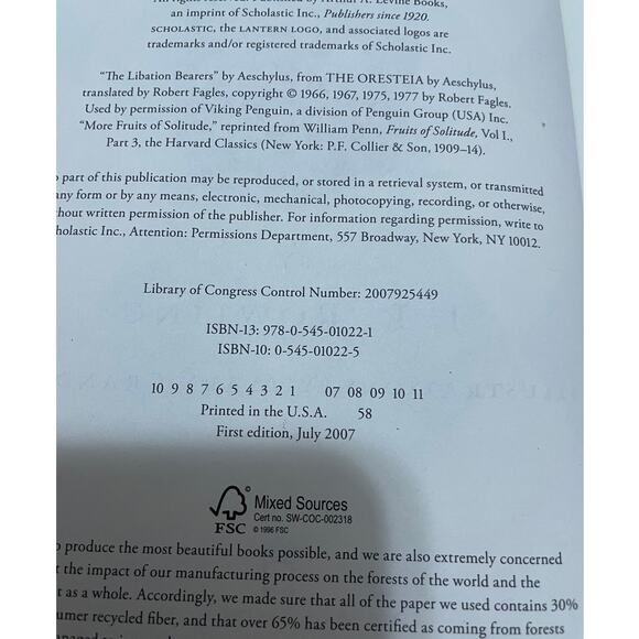 Harry Potter and the Deathly Hallows 1st Edition First Print 759 Last Page Error - Picture 5 of 5